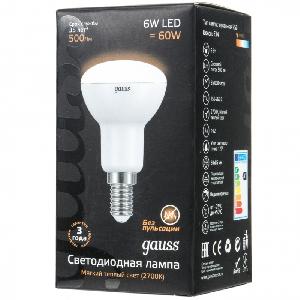 Лампа Gauss LED Reflector R50 E14 6W 2700K