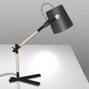 Настольная лампа с черным абажуром Mantra Nordica 4923
