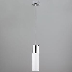 Подвесной светодиодный светильник Eurosvet Double Topper 50135/1 LED хром/белый