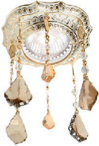 Точечный светильник FEDE Crystal de luxe Gold White Patina FD1008ROPLE1