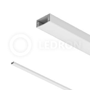 Накладной алюминиевый профиль с экраном LeDron Mic 15.5*7*2500 White 00004842