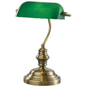 Зеленая настольная лампа для кабинета Odeon Light Tres 2224/1T