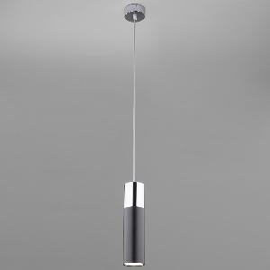 Подвесной светодиодный светильник Eurosvet Double Topper 50135/1 LED хром/черный