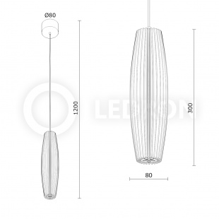 Подвесной светодиодный светильник LeDron LPL154BK