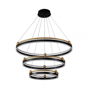 Подвесная люстра Crystal Lux FERNANDO SP158W LED D400+600+800 BLACK/GOLD