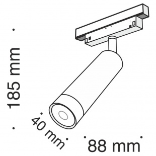 Трековый магнитный светодиодный светильник Maytoni Track Lamps TR019-2-7W4K-B