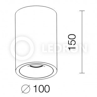 Накладной светильник LeDron MJ1027GB150mm