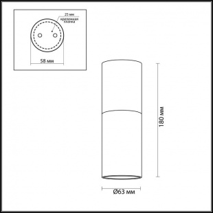 Накладной светильник Odeon Light Duetta 3834/1C