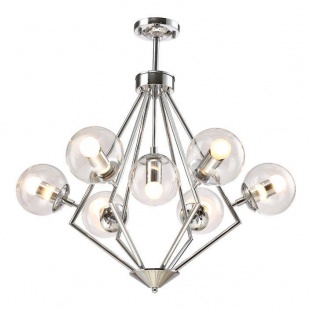 Подвесная люстра Crystal Lux Fabricio SP7 Chrome/Transparente