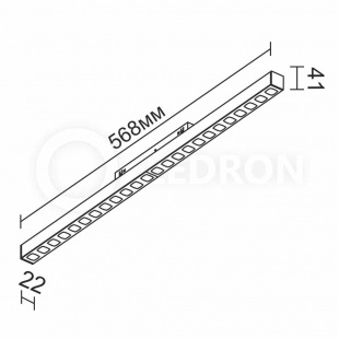 Трековый магнитный светодиодный светильник LeDron Sagi style 568 Bl-Silver