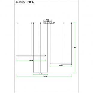 Подвесной светодиодный светильник Arte Lamp Alfie A2180SP-60BK
