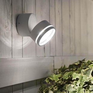 Уличный настенный светодиодный светильник Ideal Lux Omega AP Round Antracite 3000K