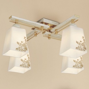 Люстра с золотом белые плафоны Citilux Креол CL145142