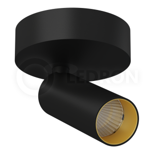 Накладной светодиодный светильник LeDron SAGITONY-R40-Black-Gold