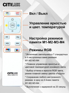 Потолочный светодиодный светильник Citilux Спутник CL734900G