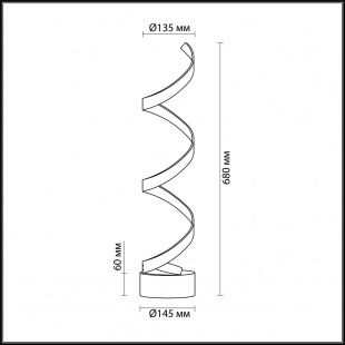 Настольная лампа Odeon Light Spira 3832/12TL