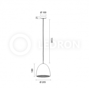 Подвесной светильник LeDron DOME 2601B