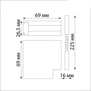 Коннектор Г-образный Novotech Flum 135124