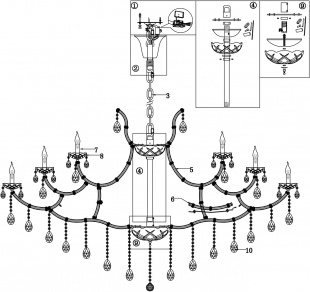 Люстра Maytoni Erna DIA880-PL-56-G