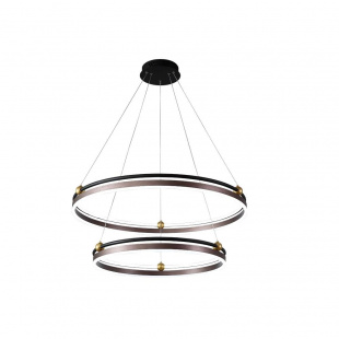 Подвесная люстра Crystal Lux FERNANDO SP123W LED D600+800 COFFEE/BLACK