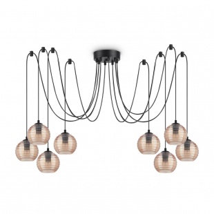 Подвесная люстра Ideal Lux Riga SP8 Ambra