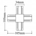 Коннектор X-образный Crystal Lux CLT 0.211 09 WH Коннектор X-образный Crystal Lux CLT 0.211 09 WH