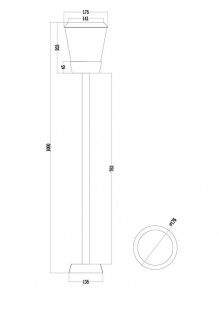 Уличный столб Maytoni Faro O039FL-01B