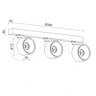 Накладной светодиодный светильник LeDron SAGITONY E3 S75 White