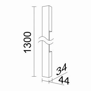 Настенный светодиодный светильник LeDron RAILING 1300 White