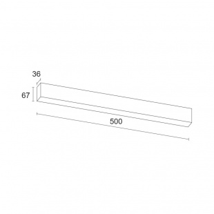 Накладной светодиодный светильник LeDron LINE GULAR 500 White
