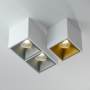 Накладной светодиодный светильник LeDron KUBING White/Gold