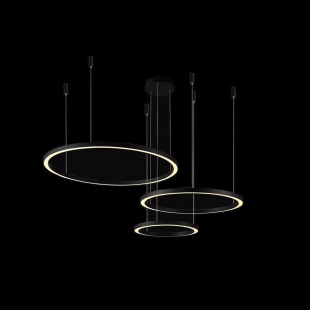 Подвесная люстра Crystal Lux FORTUNA SP158W LED D400+600+800 BLACK