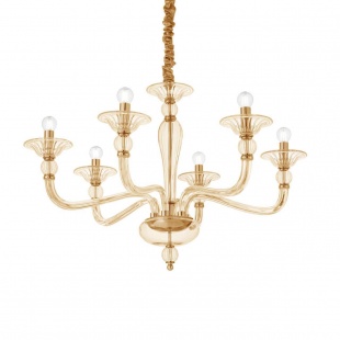 Подвесная люстра Ideal Lux Danieli SP6 Ambra