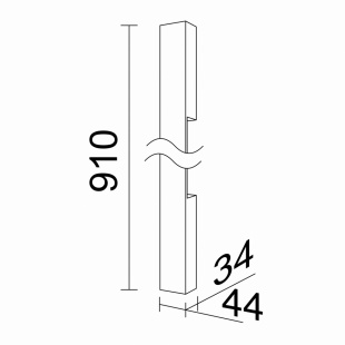 Настенный светодиодный светильник LeDron RAILING 910 White