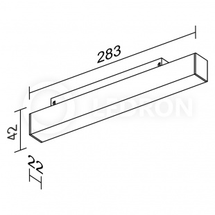 Трековый магнитный светодиодный светильник LeDron SAGI LINE 283 MAX Black