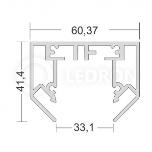 Шинопровод под натяжной потолок трехфазный LeDron АВД-4710 (5102) White