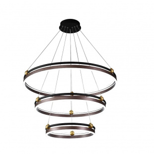 Подвесная люстра Crystal Lux FERNANDO SP158W LED D400+600+800 COFFEE/BLACK