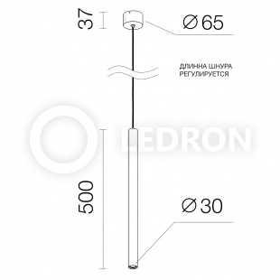 Подвесной светодиодный светильник LeDron HL012-BK