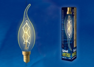 Ретро лампа накаливания Uniel IL-V-CW35-60/GOLDEN/E14 ZW01