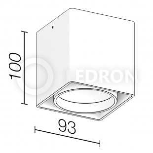 Накладной светильник LeDron KEA ED GU10 Black-White