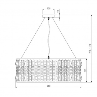 Подвесная люстра Eurosvet Lory 10116/8 золото/прозрачный хрусталь Strotskis
