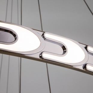 Подвесной светодиодный светильник Eurosvet Chain 90163/3 сатин-никель