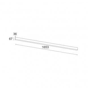 Накладной светодиодный светильник LeDron LINE GULAR 1653 Black