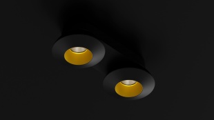 Накладной светодиодный светильник LeDron KRIS SLIM 2 Black/Gold