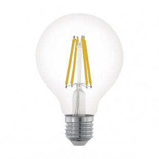 Лампа светодиодная филаментная диммируемая Eglo E27 6W 2700К прозрачная 11703