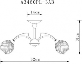 Люстра Arte Lamp Willow A3461PL-3AB