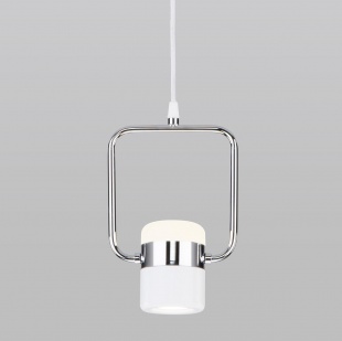 Подвесной светодиодный светильник Eurosvet Oskar 50165/1 LED хром/белый