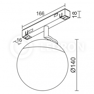 Трековый магнитный светодиодный светильник LeDron DY-0230BR