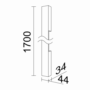 Настенный светодиодный светильник LeDron RAILING 1700 White