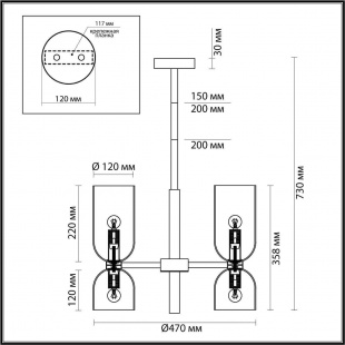 Люстра Odeon Light Orinoco 4798/8